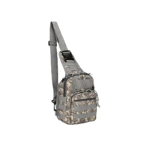 Herren Umhängetasche Sport-Brusttasche, vielseitiger Sling-Rucksack, Körper-Brusttasche, Wandern, Jagd, Tragetasche(Gray) von LUYSGBXR