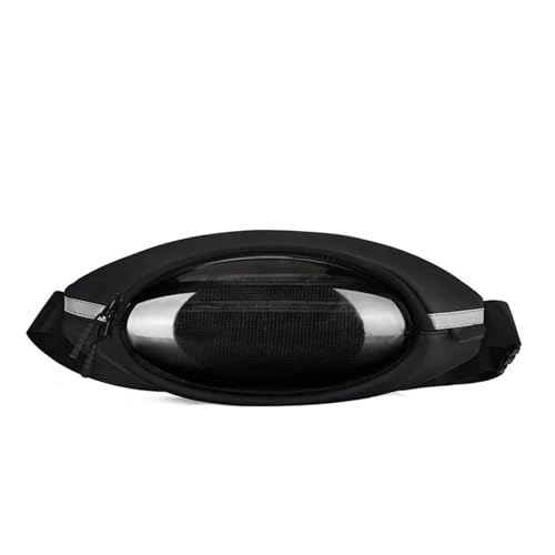 Herren Umhängetasche Transparente Umhängetaschen for Herren, wasserdicht, Fahrt, Hüfttaschen, Reise-Brusttasche, Unisex, Gürteltasche, Sport-Aufbewahrung, Umhängetasche(Black) von LUYSGBXR