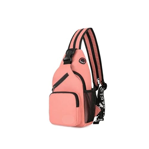 Herren Umhängetasche Umhängetasche Mann Casual Brust Business Männlich Multifunktionale Frauen Rucksack Radfahren Sport Rucksack Travel Pack(Pink) von LUYSGBXR