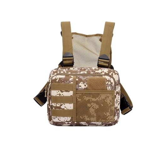Herren Umhängetasche Weste-Tasche, Streetwear, Brusttasche, tragbar, Oxford, multifunktional, mehrere Taschen, wasserdicht, for Laufen, Reisen(Color 5) von LUYSGBXR