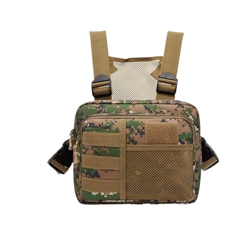 Herren Umhängetasche Weste-Tasche, Streetwear, Brusttasche, tragbar, Oxford, multifunktional, mehrere Taschen, wasserdicht, for Laufen, Reisen(Color3) von LUYSGBXR