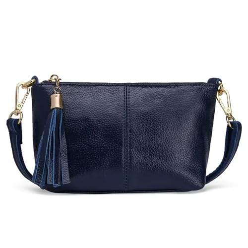 LUYSGBXR Damen Leder Crossbody Bag Frauen Crossbody Taschen Leder Kleine Schulter Handtasche Weibliche Geldbörse Geldbörse Messenger Bag, blau, Einheitsgröße von LUYSGBXR