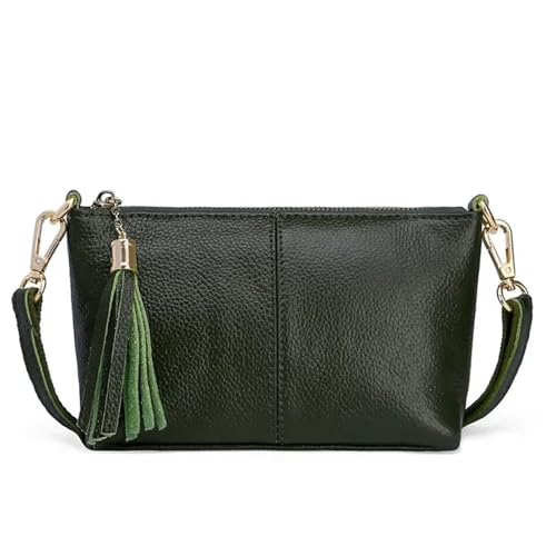 LUYSGBXR Damen Leder Crossbody Bag Frauen Crossbody Taschen Leder Kleine Schulter Handtasche Weibliche Geldbörse Geldbörse Messenger Bag, grün, Einheitsgröße von LUYSGBXR