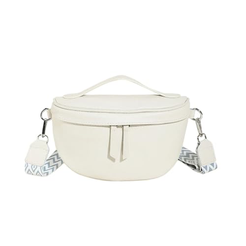 LUYSGBXR Damen Leder Crossbody Tasche Frau Brusttasche Leder Damen Crossbody Tasche mit kleiner Geldbörse Weibliche Handtaschen Hüfttasche, weiß, 26cm 8cm 15cm von LUYSGBXR