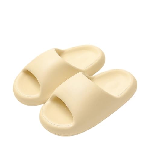 LUYSGBXR Wolkenpantoffeln Damen Sommer Hausschuhe Weiche Sohle Sandalen Schuhe for Männer Indoor Rutschfeste Weibliche Wolkenkissen Slides(Yellow,36-37) von LUYSGBXR