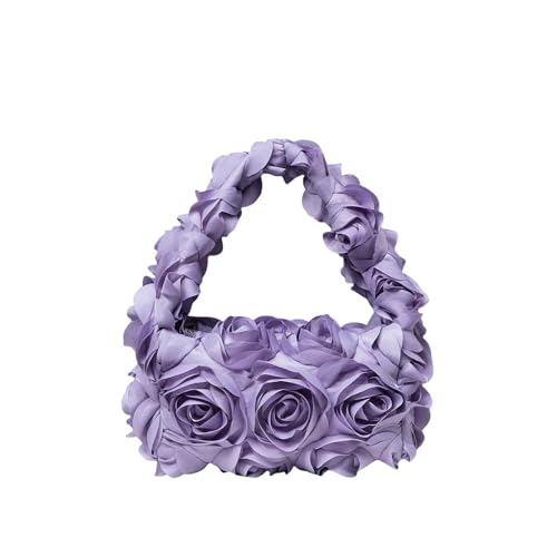 LUYYBDBG Handtasche Elegante Rose Handtasche, Hochzeitsparty Dinner Tasche, Süße Und Niedliche Kleine Quadratische Geeignet Für Frauen Geschenke (zufallsmuster)-5 von LUYYBDBG