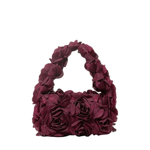 LUYYBDBG Handtasche Elegante Rose Handtasche, Hochzeitsparty Dinner Tasche, Süße Und Niedliche Kleine Quadratische Geeignet Für Frauen Geschenke (zufallsmuster)-7 von LUYYBDBG