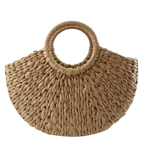 LUYYBDBG Handtasche Frauen Imitation Stroh Handtaschen Frau Handgefertigte Geweben Korb Weben Für Femme Damen Einfache All-match Handtasche-3 von LUYYBDBG