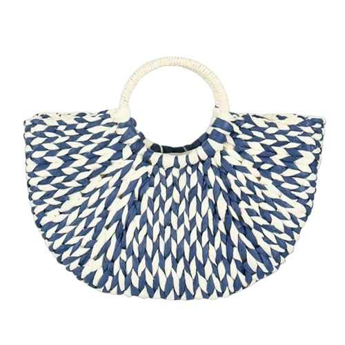 LUYYBDBG Handtasche Frauen Imitation Stroh Handtaschen Frau Handgefertigte Geweben Korb Weben Für Femme Damen Einfache All-match Handtasche-5 von LUYYBDBG