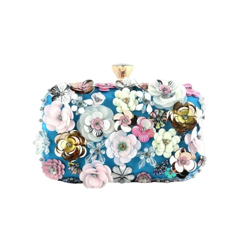 LUYYBDBG Handtasche Mode Frauen Taschen Blume Diamanten Stickerei Kleine Kupplung Luxus Lady Handtaschen Abendtaschen Kette Schultertasche-2 von LUYYBDBG