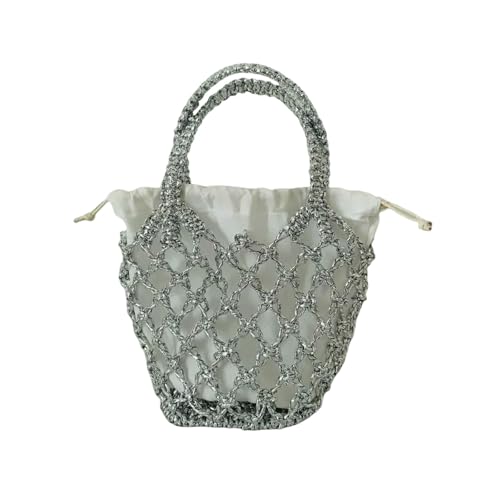 LUYYBDBG Handtasche Mode Luxus Frauen Gewebte Große Kapazität Aufbewahrungstasche Drawstring Tasche Tragbare Weben Eimer Für Mädchen-3 von LUYYBDBG