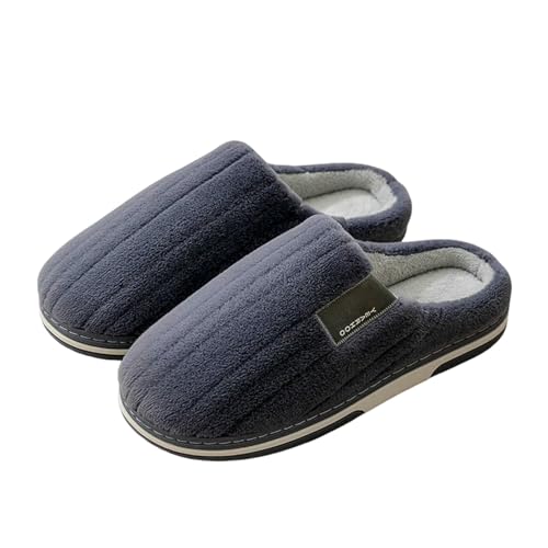 LUYYBDBG Hausschuhe Frauen Für Männer Lässig Soft Bottom Home Slipper Pace Plevel Plush Pantoffeln Wärme Herbstherbstinterwinterflats-blau-50-51 von LUYYBDBG