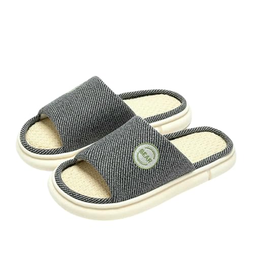 LUYYBDBG Hausschuhe Paare Zuhause Baumwolle Wäsche Pantoffeln Frauen Innenzimmer Weiche Rutschen Bequeme Männer Haus Schuhe Rutschfeste Atmungsaktive Wohnungen-marine-40-41(eur 39-40) von LUYYBDBG