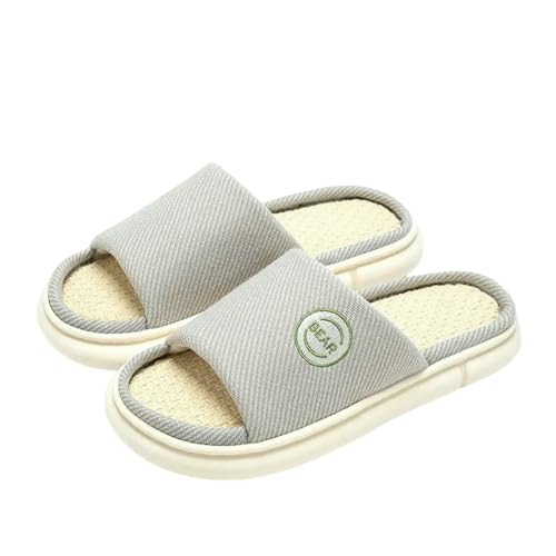 LUYYBDBG Hausschuhe Paare Zuhause Wäsche Pantoffeln Frauen Indoor Weich Bequeme Schlafzimmer Rutschen Männer Freizeit Rutschschutz Haus Schuhe -grau-44-45(vorschlag 43-44) von LUYYBDBG