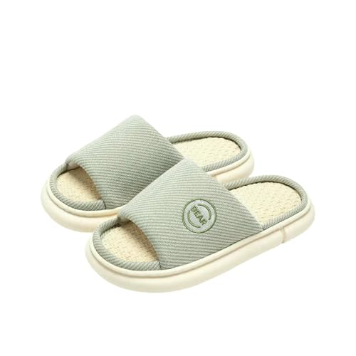 LUYYBDBG Hausschuhe Paare Zuhause Wäsche Pantoffeln Frauen Indoor Weich Bequeme Schlafzimmer Rutschen Männer Freizeit Rutschschutz Haus Schuhe -grün-44-45(vorschlag 43-44) von LUYYBDBG