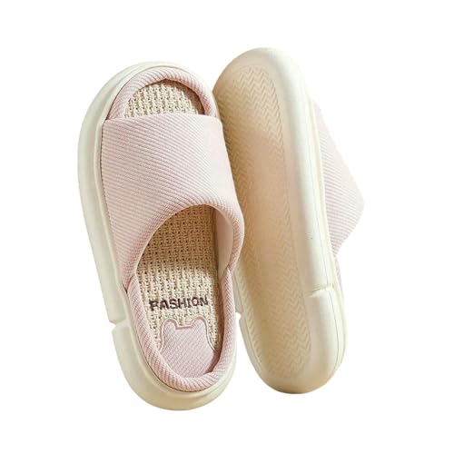 LUYYBDBG Hausschuhe Paare Zuhause Wäsche Pantoffeln Frauen Indoor Weich Bequeme Schlafzimmer Rutschen Männer Freizeit Rutschschutz Haus Schuhe -rosa-42-43(vorschlag 41-42) von LUYYBDBG