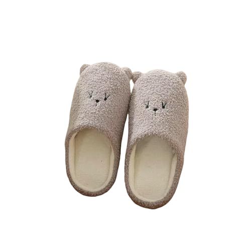 LUYYBDBG Hausschuhe Pantoffeln Frauen Indoor House Push Weiche Niedliche Baumwolle Schuhe Rutschfester Boden Zuhause Damen Rutschen Für Schlafzimmer-co-40-41 von LUYYBDBG