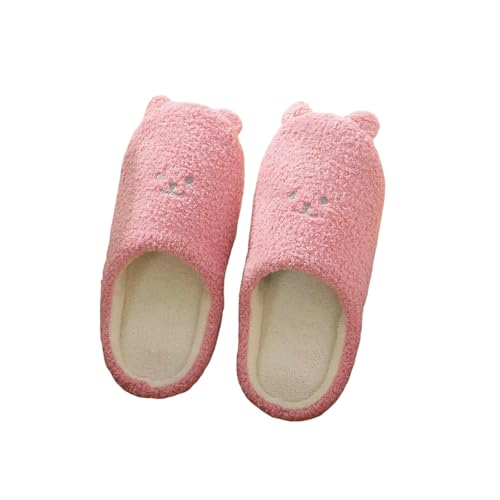 LUYYBDBG Hausschuhe Pantoffeln Frauen Indoor House Push Weiche Niedliche Baumwolle Schuhe Rutschfester Boden Zuhause Damen Rutschen Für Schlafzimmer-rd-36-37 von LUYYBDBG