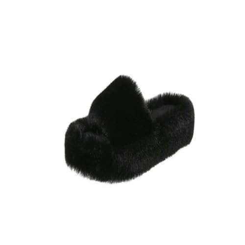 LUYYBDBG Hausschuhe Tochter Ein Wort Dicke Sohle Warm Plus Samt Zuhause Frauen Schuhe Plüsch Offene Zehe Baumwolle Pantoffeln-schwarz-41 LUYYBDBG Hausschuhe Tochter Ein Wort Dicke Sohle Warm Plus Samt Zuhause Frauen Schuhe Plüsch Offene Zehe Baumwolle Pantoffeln-schwarz-41 von LUYYBDBG