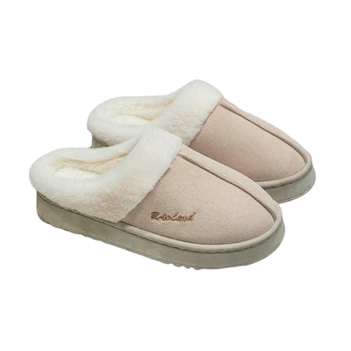 LUYYBDBG Hausschuhe Winterpaare Plüsch -baumwollschuhe Frauenhaus Nicht -slip -fleece -gefüge Dicke Soled -schuhe Warmer Frostproof-g-38-39 von LUYYBDBG