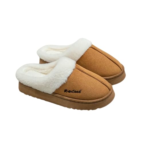 LUYYBDBG Hausschuhe Winterpaare Plüsch -baumwollschuhe Frauenhaus Nicht -slip -fleece -gefüge Dicke Soled -schuhe Warmer Frostproof-h-40-41 von LUYYBDBG
