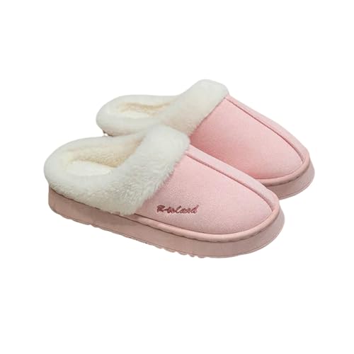 LUYYBDBG Hausschuhe Winterpaare Plüsch -baumwollschuhe Frauenhaus Nicht -slip -fleece -gefüge Dicke Soled -schuhe Warmer Frostproof-ich-38-39 von LUYYBDBG