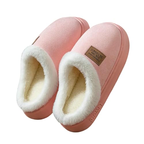 LUYYBDBG Hausschuhe Winterpaare Plüsch -baumwollschuhe Frauenhaus Nicht -slip -fleece -gefüge Dicke Soled -schuhe Warmer Frostproof-k-38-39 von LUYYBDBG