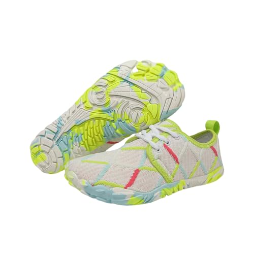LUYYBDBG barfuß-Schuhe Herren Breite Zehen Barfußschuhe Frauen Minimalistische Wandergneeschuhe Atmungsaktives Mesh Aqua Schuh Lässige Sportschuhe Radsportschuhe-2598-weiß-45 von LUYYBDBG