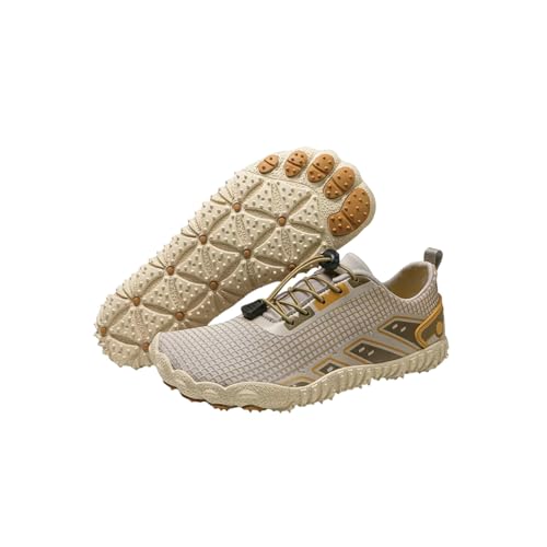 LUYYBDBG barfuß-Schuhe Orange Barfußschuhe Mann Nicht Rutschfrohr-trocknen Schwimmschlneaker Unisex Strand Wasser Schuhe Große Turnschuhe Männer-43-khaki 9925 von LUYYBDBG