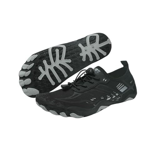 LUYYBDBG barfuß-Schuhe Wasserschuhe Barfuß Strandschuhe Schnell Trocken Bequeme Schwimmschuhe Nicht Rutsch Ergonomisch Waten Schuhe Atmungsaktiv Für Männer Frauen-36-schwarz von LUYYBDBG