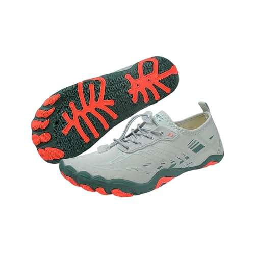 LUYYBDBG barfuß-Schuhe Wasserschuhe Barfuß Strandschuhe Schnell Trocken Bequeme Schwimmschuhe Nicht Rutsch Ergonomisch Waten Schuhe Atmungsaktiv Für Männer Frauen-37-grau von LUYYBDBG