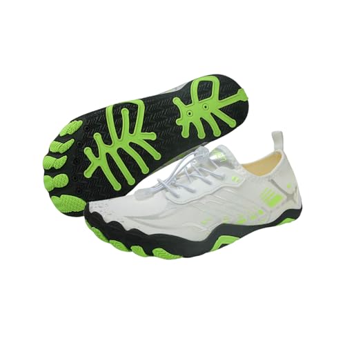 LUYYBDBG barfuß-Schuhe Wasserschuhe Barfuß Strandschuhe Schnell Trocken Bequeme Schwimmschuhe Nicht Rutsch Ergonomisch Waten Schuhe Atmungsaktiv Für Männer Frauen-41-weiß von LUYYBDBG