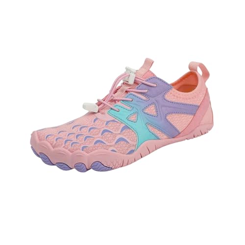 LUYYBDBG barfuß-Schuhe Wasserschuhe Männer Frauen Farbenfrohe Schnelle Trockene Nicht-rutsch-fingerschuhe Im Freien Schwimmen Barfuß Aqua Schuhe Sommer-sneaker-y818-pinkpurple-47 von LUYYBDBG