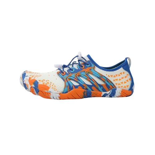 LUYYBDBG barfuß Sneaker Herren Schnell Trocken Atmungsaktive Aqua-Schuhe Männer Frauen Paare Im Freien Strand Fünf Finger Schwimmen Wanderwanderung Wating Upstream Sneakers-40-blau von LUYYBDBG