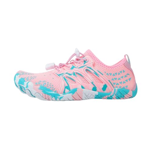 LUYYBDBG barfuß Sneaker Herren Schnell Trocken Atmungsaktive Aqua-Schuhe Männer Frauen Paare Im Freien Strand Fünf Finger Schwimmen Wanderwanderung Wating Upstream Sneakers-42-rosa von LUYYBDBG