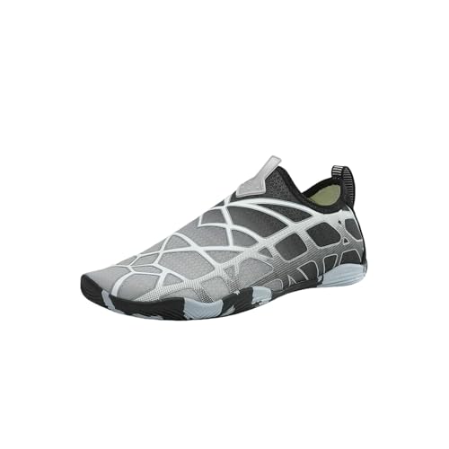 LUYYBDBG barfuß Sneaker Männer Frauen Fünf Finger Aqua Schuhe Strand Abtropfen Stromaufwärts Schnapptrocknen Tauchschuhe Anti-rutschfischerei Zapatos-dq-zb01-blackgrey-46 von LUYYBDBG