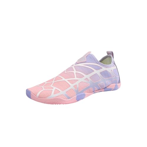 LUYYBDBG barfuß Sneaker Männer Frauen Fünf Finger Aqua Schuhe Strand Abtropfen Stromaufwärts Schnapptrocknen Tauchschuhe Anti-rutschfischerei Zapatos-dq-zb01-pinkpurple-39 von LUYYBDBG