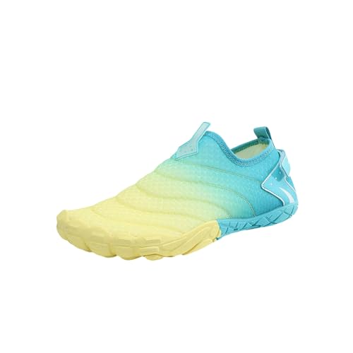 LUYYBDBG barfuß Sneaker Männer Frauen Fünf Finger Aqua Schuhe Strand Abtropfen Stromaufwärts Schnapptrocknen Tauchschuhe Anti-rutschfischerei Zapatos-dq-zb02-blueyellow-36 von LUYYBDBG