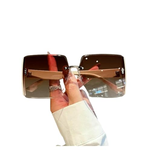 LUYYBDBG sonnenbrille herren Square Frameless Retro Für Frauen Mode Vintage Gläses Männer Trendmarke Designer Shades Eyewear-d-1pc von LUYYBDBG