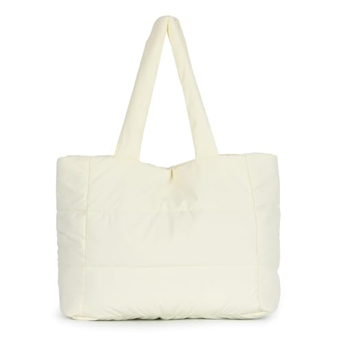 LUZGAT Puffer Tragetasche Frauen Große gesteppte Geldbörse Damen Padding Umhängetasche Leichte Puffy Tragetasche von LUZGAT