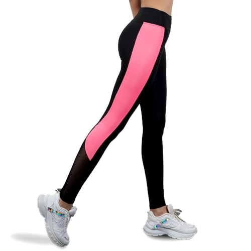 LUZIGO Sport Leggings Damen mit Mesh High Waist Sporthose Streetwear Sportleggings Yogahose Tights für Sport, Freizeit, Fitness von LUZIGO