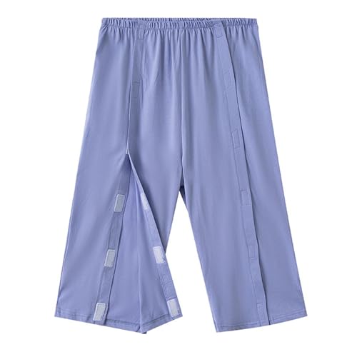 3/4 Shorts Rehabilitationshosen Rehahose Damen Jogginghose Reha Hose Abreißhose Seitlicher Durchgehendem zu öffnen Loose fit Capri Sporthose Trainingshose Baggy Sweathose von LUZOUCHE