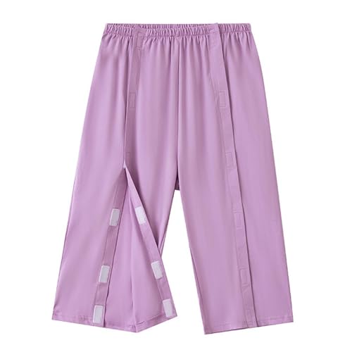 3/4 Shorts Rehabilitationshosen Rehahose Damen Jogginghose Reha Hose Abreißhose Seitlicher Durchgehendem zu öffnen Loose fit Capri Sporthose Trainingshose Baggy Sweathose von LUZOUCHE