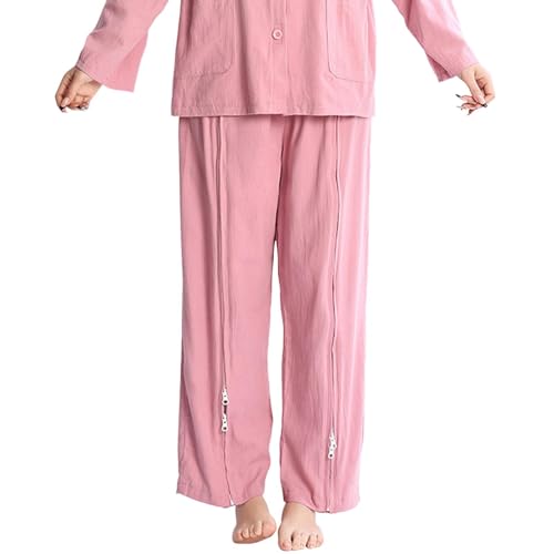 Sporthose Baumwolle Jogginghose Damen Lang Trainingshose Baggy Sweathose Reha Hose Abreißhose Seitlicher mit Durchgehendem Reißverschluss zu öffnen Rehahose Loose fit Sporthose Baumwolle Jogginghose Damen Lang Trainingshose Baggy Sweathose Reha Hose Abreißhose Seitlicher mit Durchgehendem Reißverschluss zu öffnen Rehahose Loose fit von LUZOUCHE