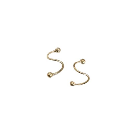 Ohrstecker for Damen, Ohrringe aus 925er Sterlingsilber, Spiralohrringe, Persönlichkeit, Damenohrringe for Hochzeit, Party, Geschenk, Schmuck, Gold, zwei Paar von LUbrel