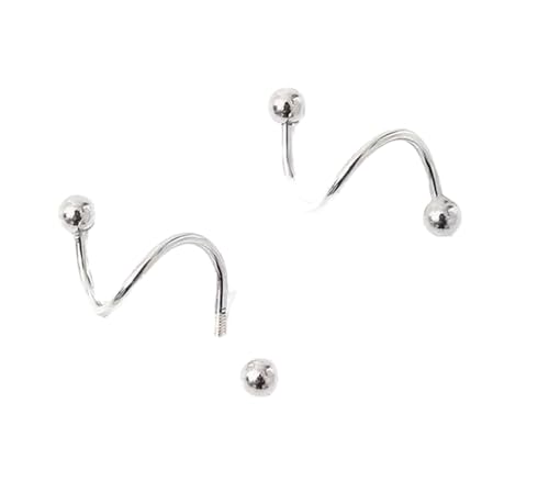 Ohrstecker for Damen, Ohrringe aus 925er Sterlingsilber, Spiralohrringe, Persönlichkeit, Damenohrringe for Hochzeit, Party, Geschenk, Schmuck (Color : Silver, Size : A) von LUbrel