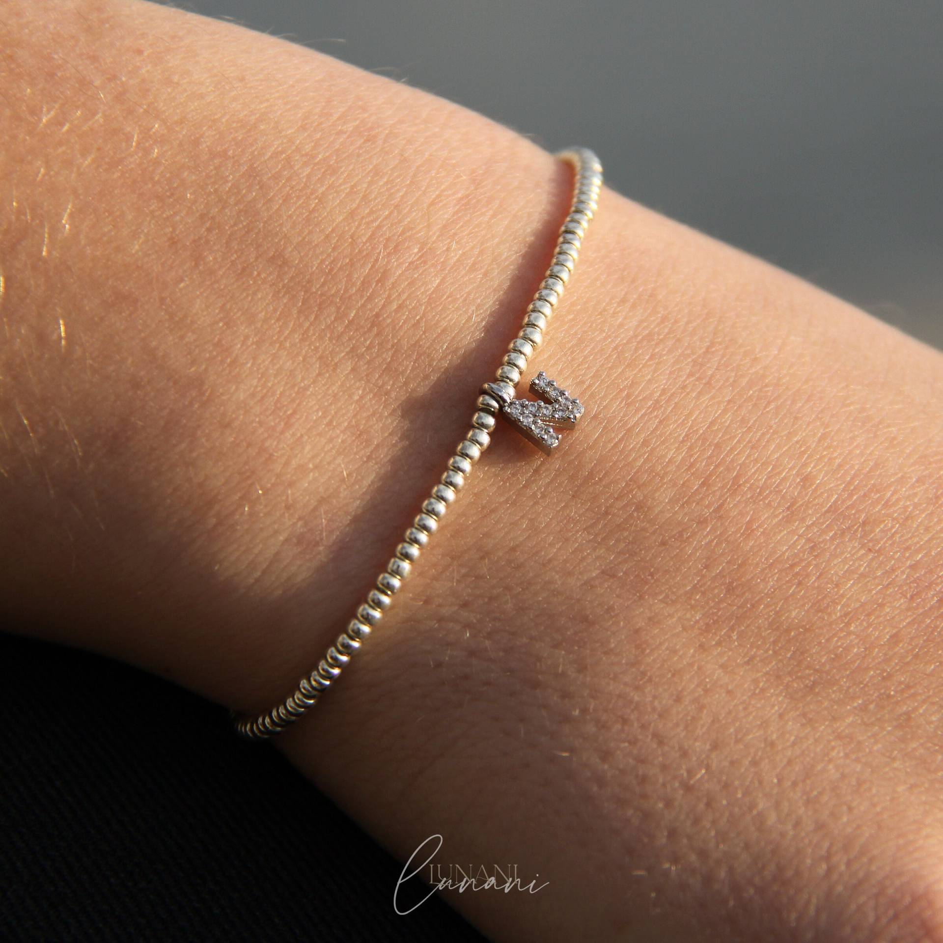 Armband 1 Buchstabe Silber-Zirkonia von LUbyNatalie