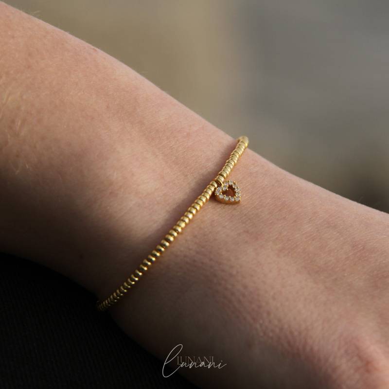 Armband Herz Zirkonika Gold von LUbyNatalie