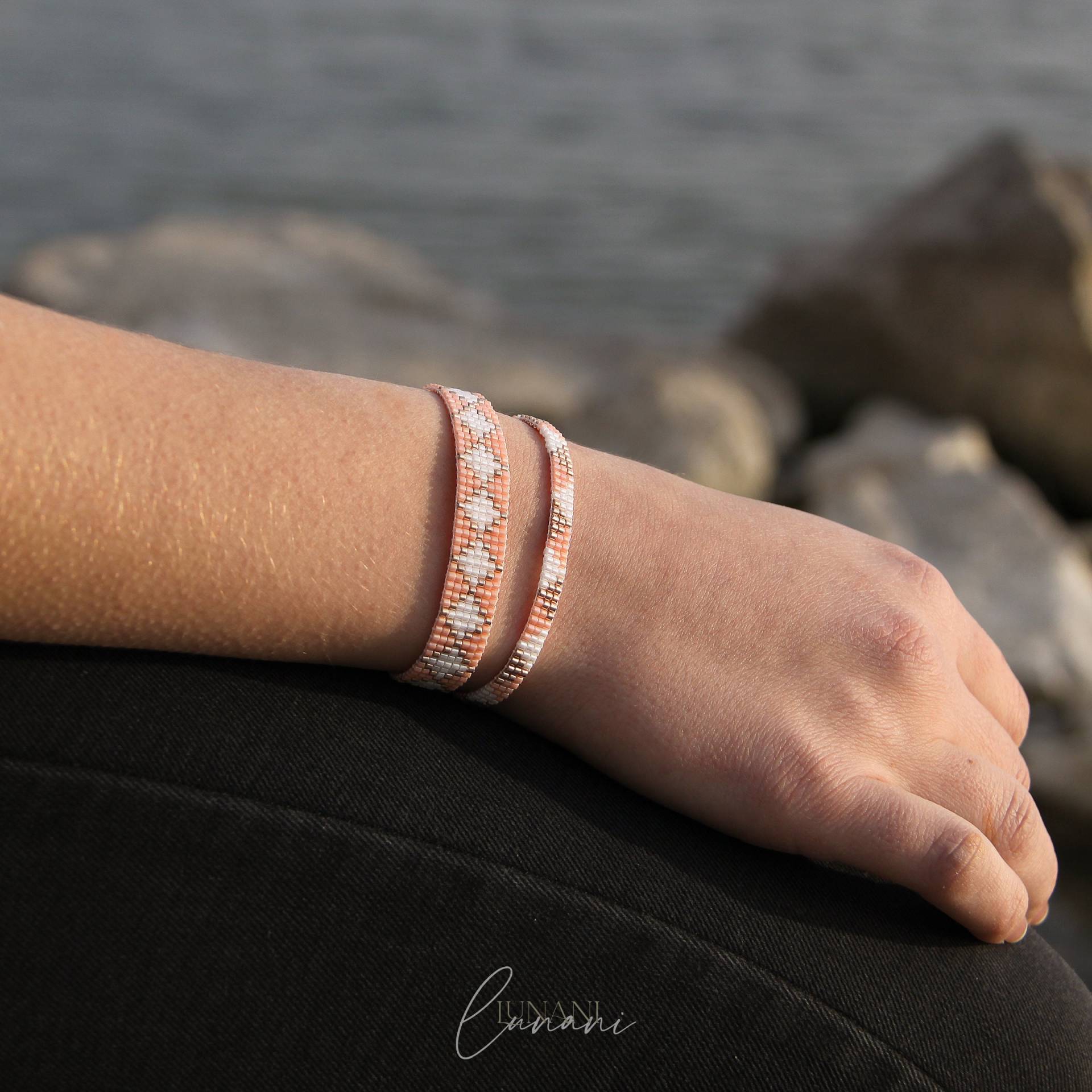 Armband Rhombus Peachy-Pearl-Rosegold von LUbyNatalie