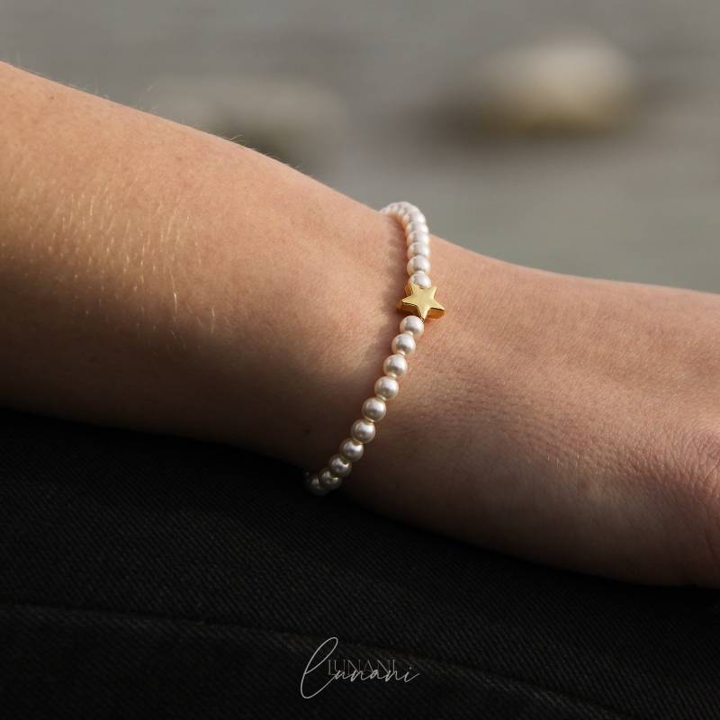 Armband Stern Perlmutt-Gold von LUbyNatalie